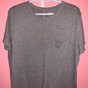Gray Old Navy Boyfriend Short Sleeve Shirt